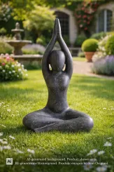 Sitting woman in Yoga position, ca. 30 cm H 